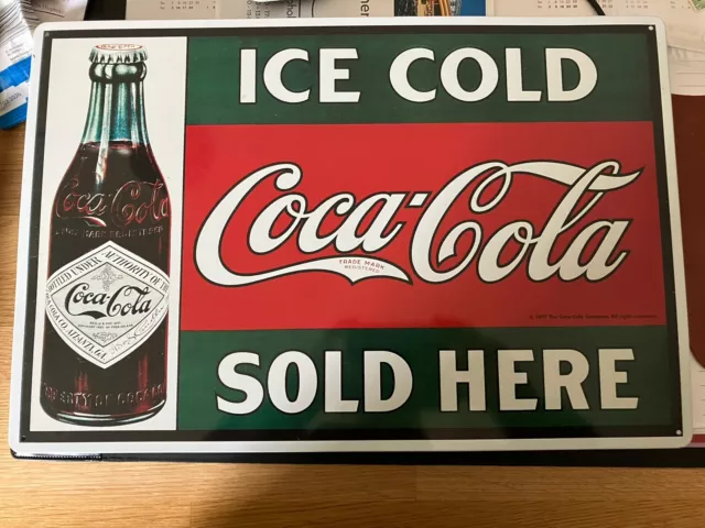 Blechschild - Werbeschild - Coca Cola - Retro - 45 cm x 30 cm