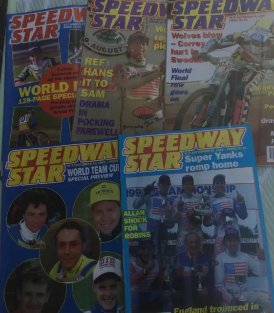 SPEEDWAY STAR magazines Bundle of  5 From 1993 -world Final & Team Cup Final