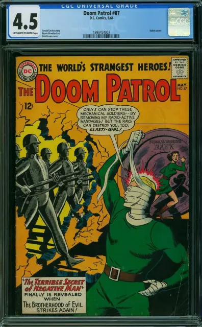 Doom Patrol #87 CGC 4.5 DC 1964 2nd Issue! Key Silver Age! K4 80 cm bin