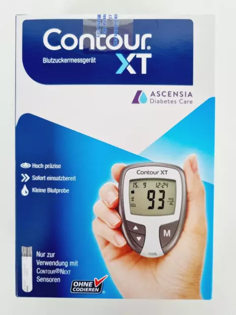 Contour XT Set mg/dl NEU Blutzuckermessgerät Teststreifen Stechhilfe Lanzetten