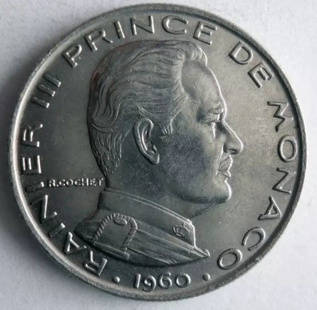 1960 MONACO FRANC - Excellent Uncommon Coin - FREE SHIP- Bin #701