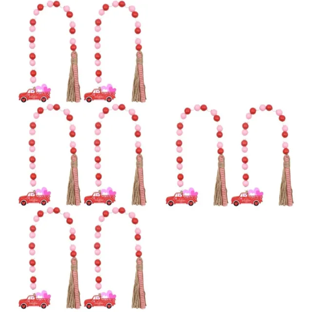 8 piezas perlas para el Día de San Valentín cuerda de cáñamo decoraciones de boda guirnaldas de borda