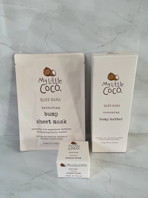 Paquete de máscara de mantequilla, bálsamo y pezón My Little Coco Baby Mama precio de venta sugerido por el fabricante £26.50