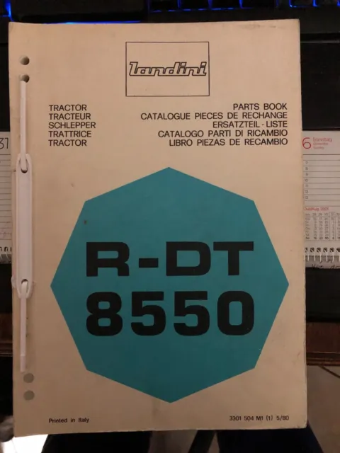 Ersatzteilliste Landini R-DT 8550 Deutsch  Original Ungebraucht