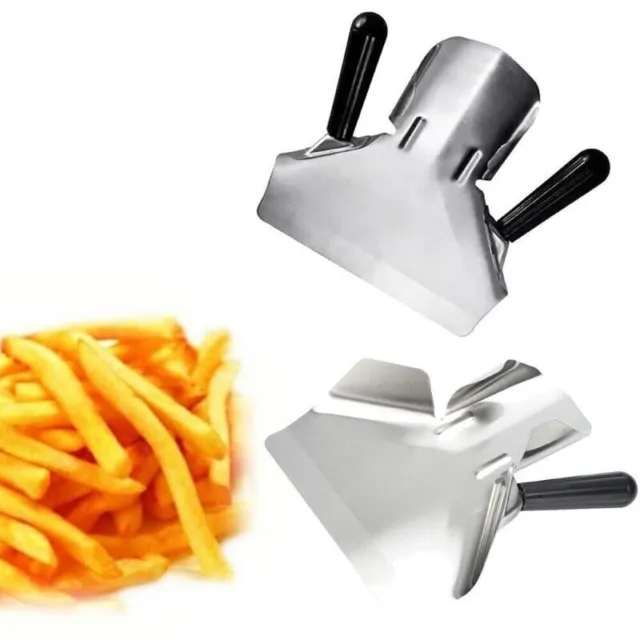 Chip Scoop Food Shovel Stainless Steel Fries Shovel Non Slip Dual Handles