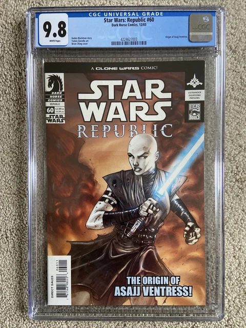 2003 Star Wars Republic #60 Dark Horse Comics CGC 9.8 Origin of Asajj Ventress
