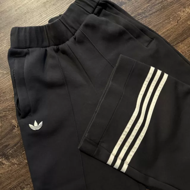 Adidas Womens Black Wide Leg ADICOLOR NEUCLASSICS TRACK PANTS XS