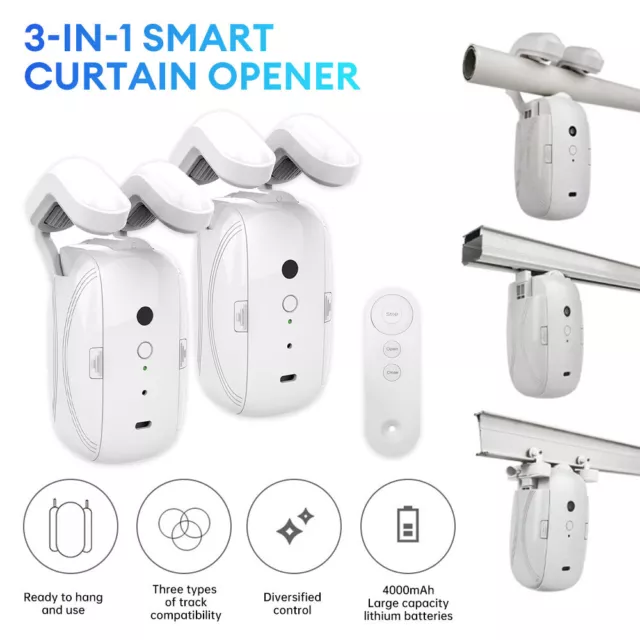 Automatic Curtain Opener Robot - Smart Remote Control Version Universal 1/2 Pack