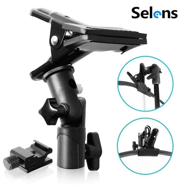 Selens Metal Photo Studio Clamp Clip Holder for Reflector Background Light Stand