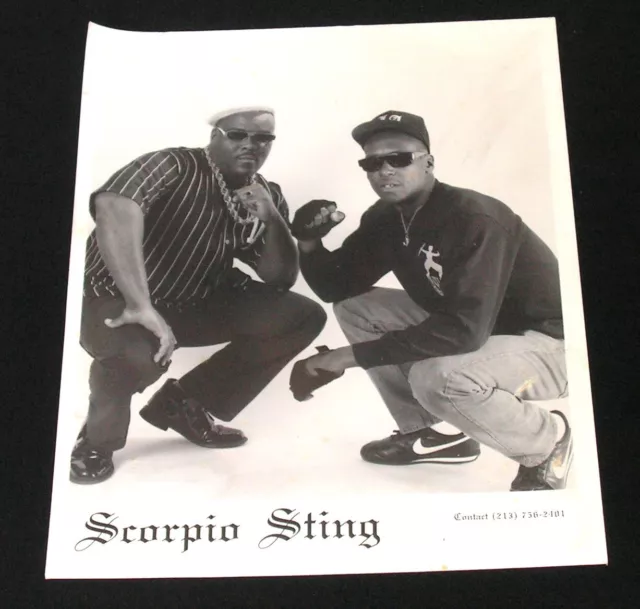 Vintage Scorpio Sting Rap / Hip Hop 8 x 10 Black and White Photo