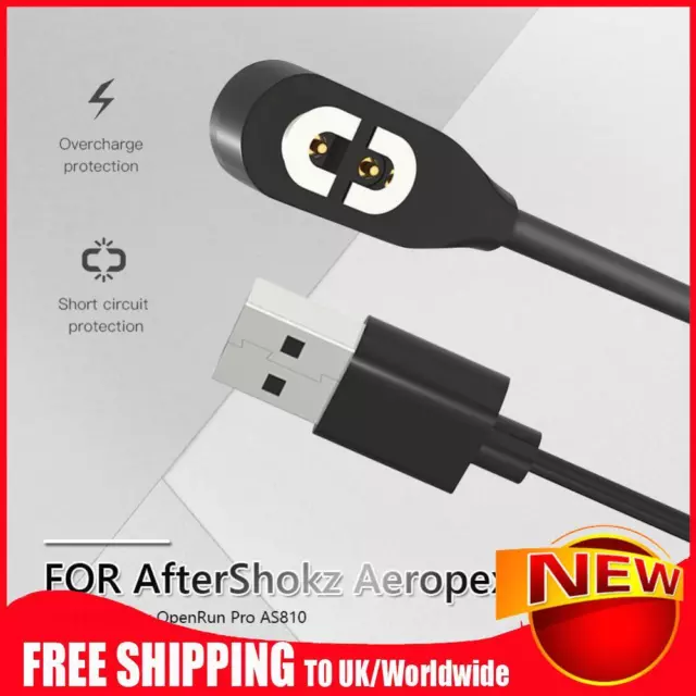 USB Headset Charging Cable for AfterShokz OpenComm ASC100/Aeropex AS800 (100cm)