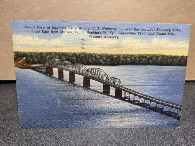 Aerial View Eggner’s Ferry Bridge US Highway 68 Over Kentucky Lake Postcard￼