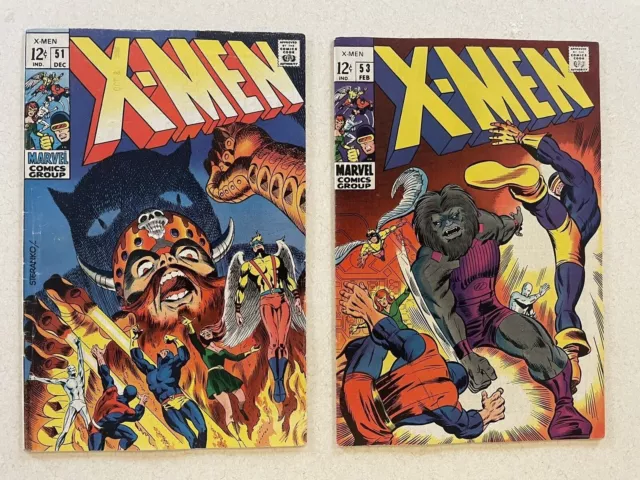 Marvel - Uncanny X-men Lot (4 books) - 51, 53, 69, 71 