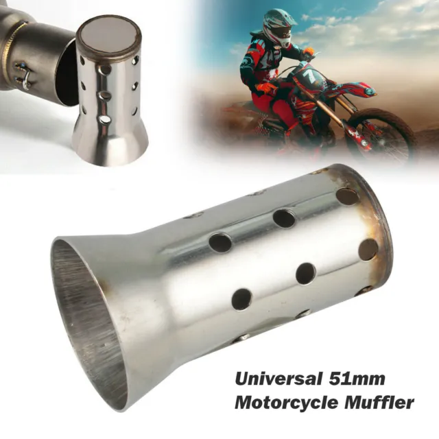 1PC Motorcycle Exhaust Pipe DB Killer Reduce Sound Silencer Removable For  54.5mm