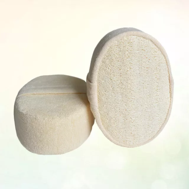 2 pz sfregamento doccia con palla da bagno in spugna naturale Loofah per massaggi sani su tutto il corpo