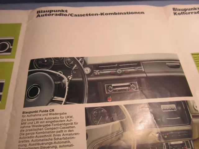 Prospekt Blaupunkt 1970 Oldtimer-Autoradio Koffer-Radios Tonband Derby Carnaby 3