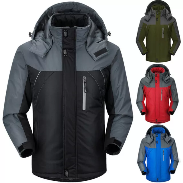 Men's Winter Windproof Fleece Lined Jacket Outwear Waterproof Warm Jackets Coats 5