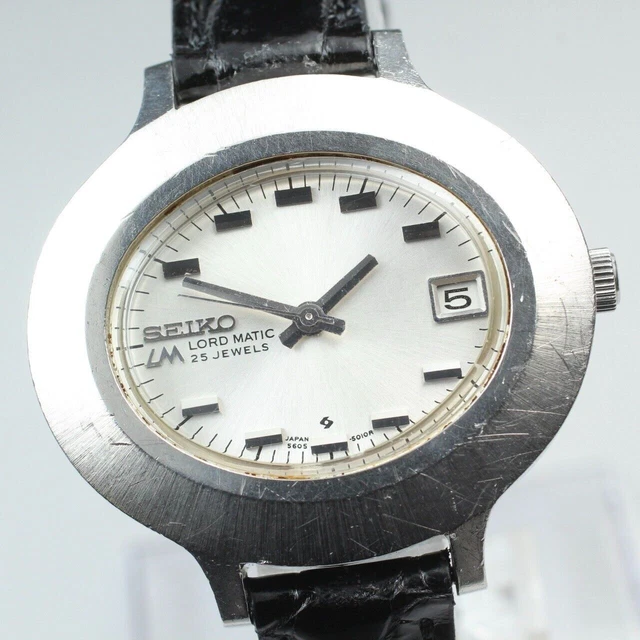 Montre Automatique Vintage Lord Elgin Aquamaster Avec Bracelet Cuir - Occasion
