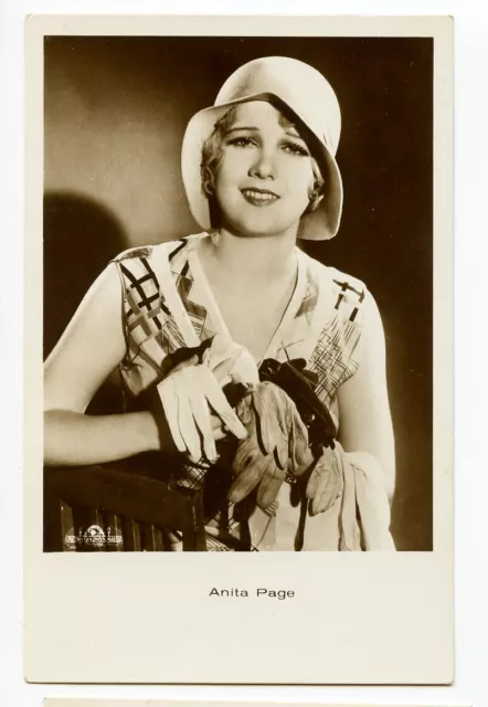 c 1930 film silent talkie movie star ANITA PAGE photo postcard