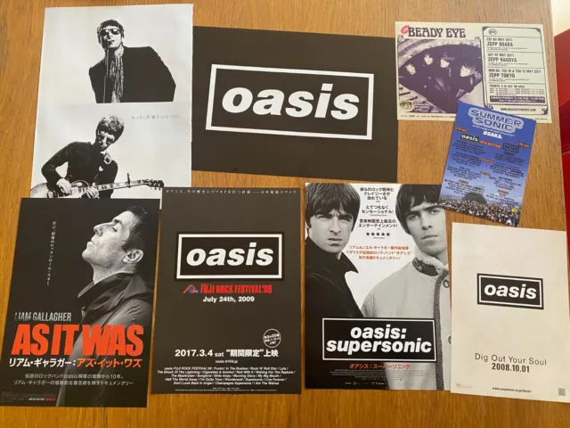 OASIS Japan mini-poster x8 SUPERSONIC Liam Noel Gallagher BEADY EYE FUJI ROCK ++