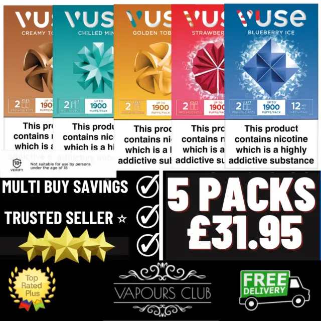VUSE ePod vPro Cartridges Refills VYPE | 5 For £31.95 | Works Out £6.39 Per Pack