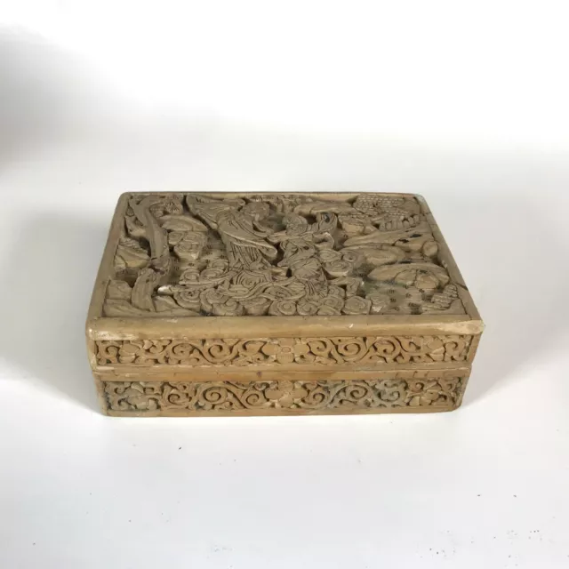 Antique Chinese Cinnabar Lacquer Box