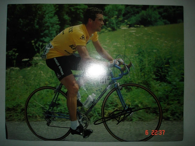 CARTE SIGNÉE/AUTOGRAPHE BERNARD HINAULT cycles michel ROQUES neufchatel