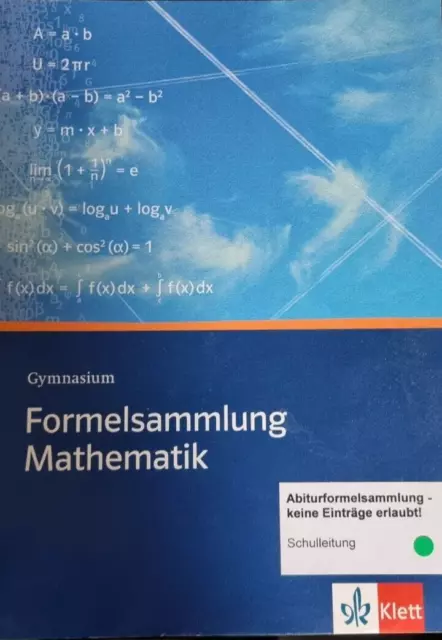 Formelsammlung Mathematik