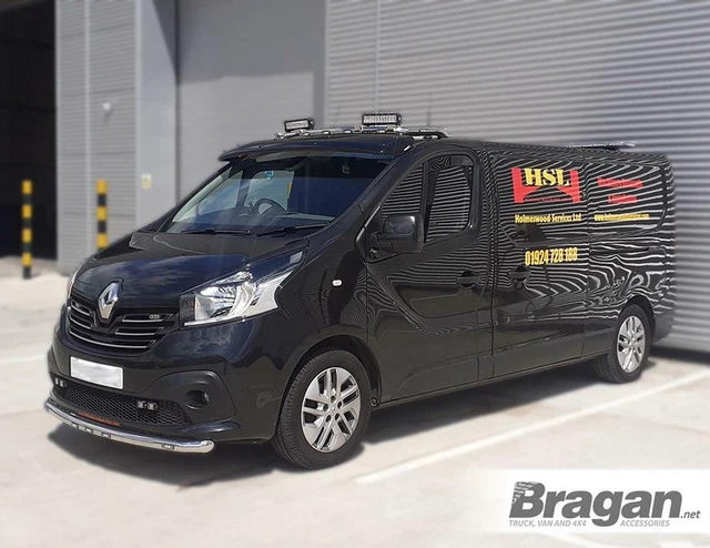 Roof Bar B + LEDs To Fit Renault Trafic 2014+ Flat Stainless Steel Accessories