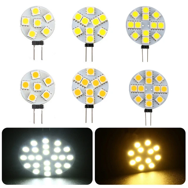 10pcs G4 LED Light Bulb DC 12V Lamps SMD Bulbs Dimmable Cool/Warm White PC Board