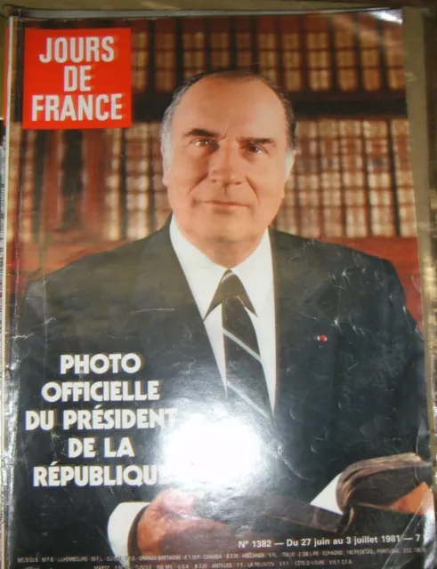 Jours de France N° 1382 27 juin 1981 François Mitterrand Mode tennis Lady Di