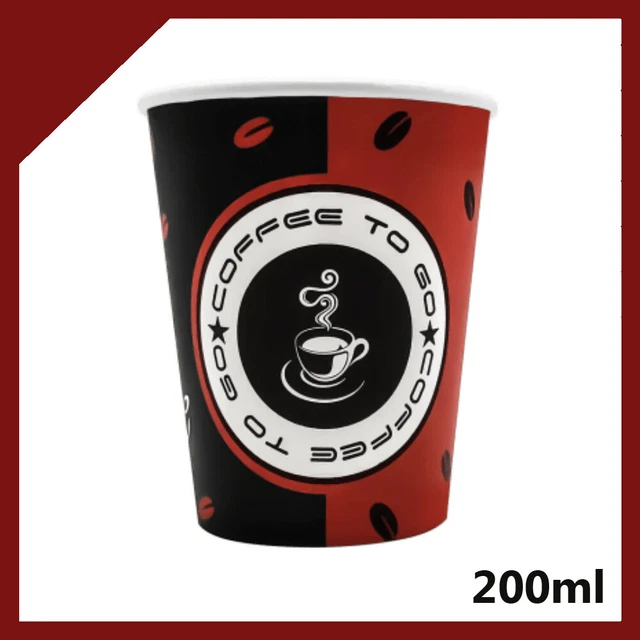 Stabile Kaffeebecher to go Becher 200ml 0,2l Pappbecher 8oz Einweg Coffee Tee