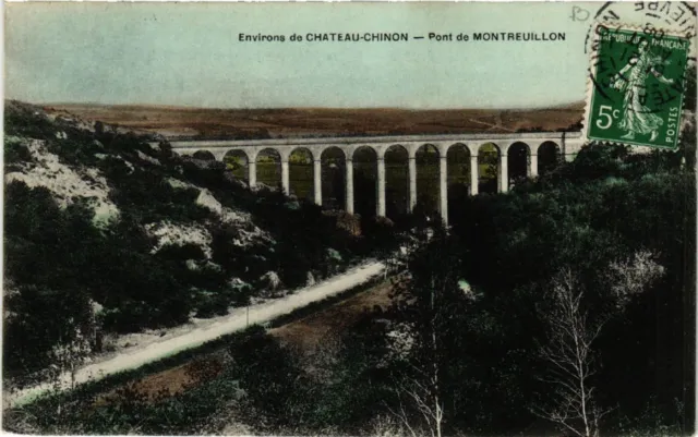CPA AK Env. de CHATEAU-CHINON - Pont de Montreullon (456732)