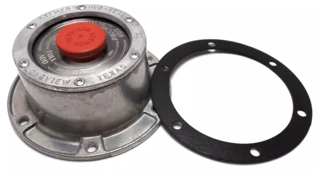 Two Stemco 300-4009 Six Hole Aluminum Hubcap with Gasket - Bulk Pack 340-4009