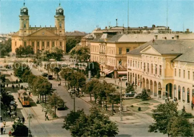 72959989 Debrecen Debrezin Rote Armee Strasse mit der reformierten Kirche Debrec