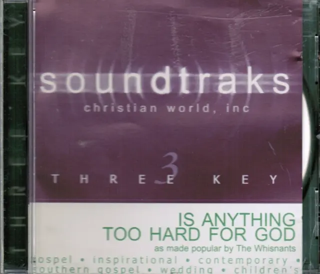 Is Anything Too Hard for God - Whisnants - Christian Accompaniment Track CD