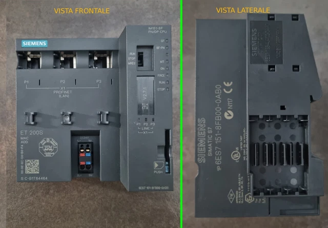 Siemens ET 200S IM151-8F PN/DP CPU 6ES7 151-8FB00-0AB0 Profinet e Profisafe