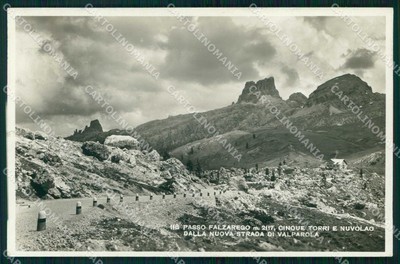 Belluno Cortina d'Ampezzo Passo Falzarego Cinque Torri Foto cartolina RB9885 