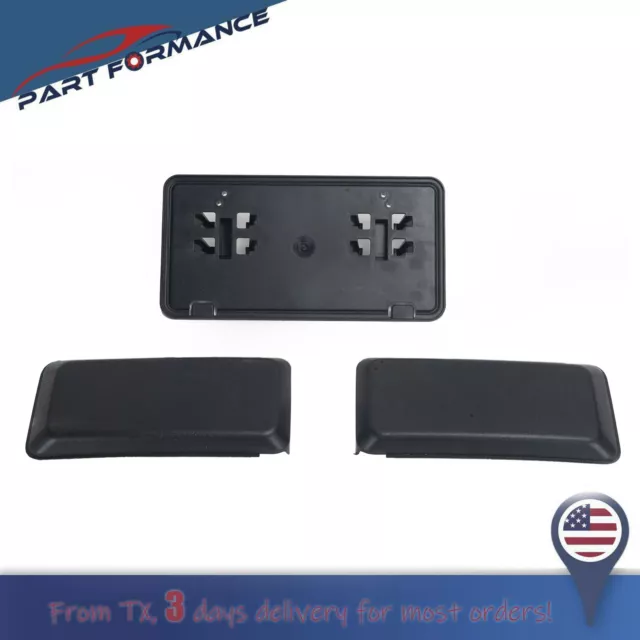 Front Bumper Guards Pads + License Plate Frame Bracket For 2018-2020 Ford F-150