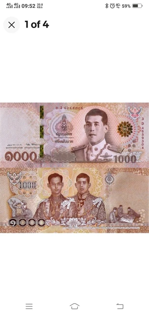 1000 BAHT BANKNOTE Thailand 2024 £42.00 - PicClick UK