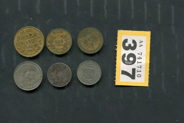 Set of         6  coins of     Brazil