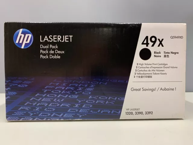 PVP: 350 £ Paquete doble de cartuchos HP 49X para HP Laserjet...