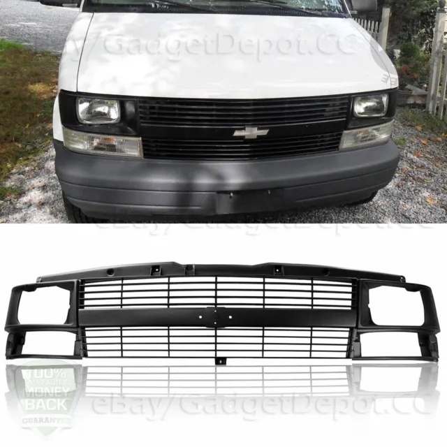 Grill Assembly Front Bumper Grille Gray for 1995-2005 Chevy Astro Van