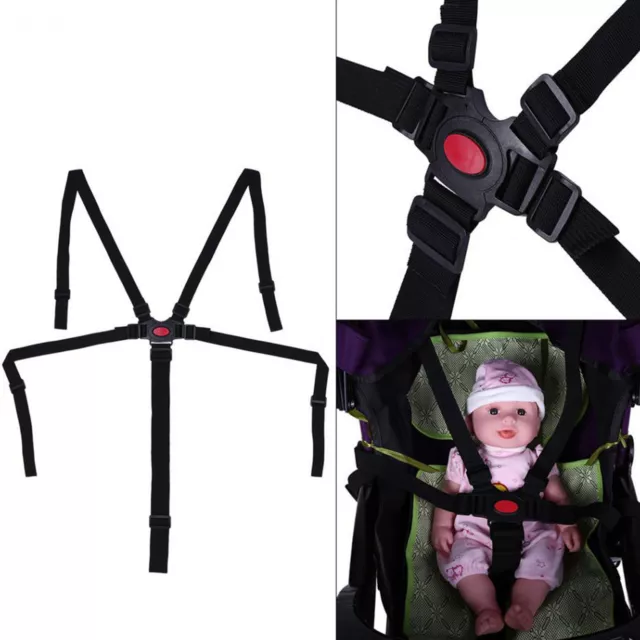 5 Point Harness Stroller High Chair Pram Buggy Safe Belt Strap Baby Children AU