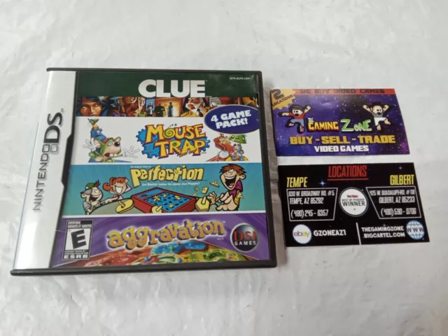 (BOX ONLY) Clue/Mouse Trap/Perfection/Aggravation (Nintendo DS, 2007) *NO GAME*