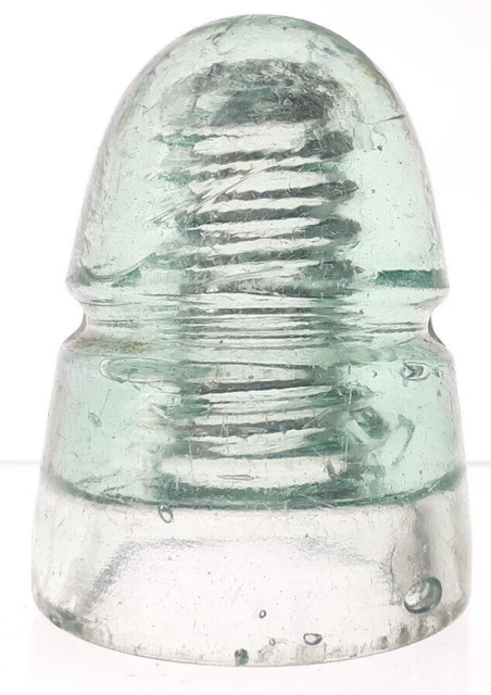 CD 143 Ice Aqua NO EMBOSSING Antique Glass Telegraph Insulator CANADIAN HIVE G9