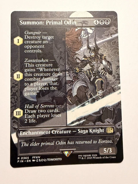 MTG - (BORDERLESS) SUMMON: PRIMAL ODIN - Final Fantasy (R) $14.99 - PicClick AU MTG - (BORDERLESS) SUMMON: PRIMAL ODIN - Final Fantasy (R) $14.99 - PicClick AU