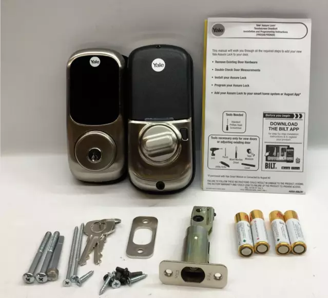 Yale YRD266-NR-619Touchscreen Deadbolt Smart Lock Satin Nickel PIN Code & Key