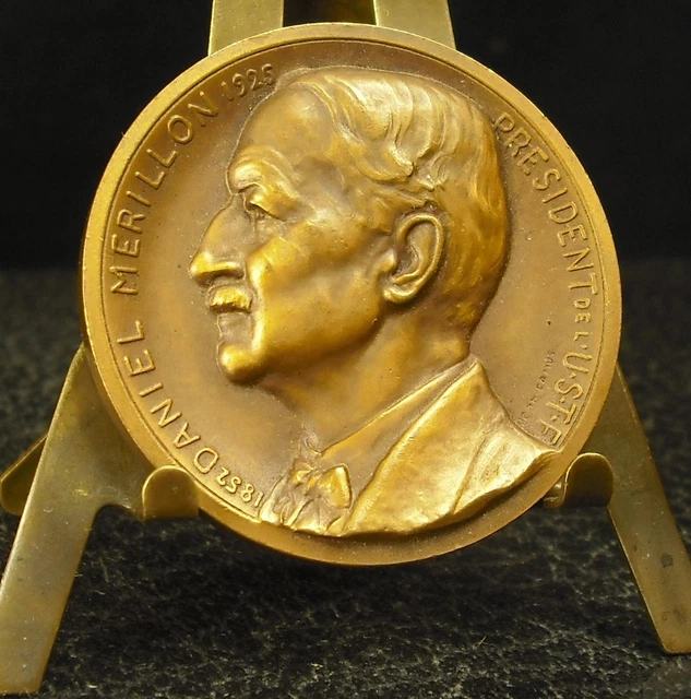 MÉDAILLE DANIEL MÉRILLON Homme politique Bordeaux Versailles 1928 Fc