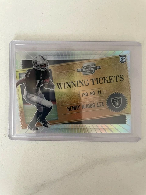 2020 NFL Panini Contenders Optic HENRY RUGGS III Silver Winning Tickets Prizm